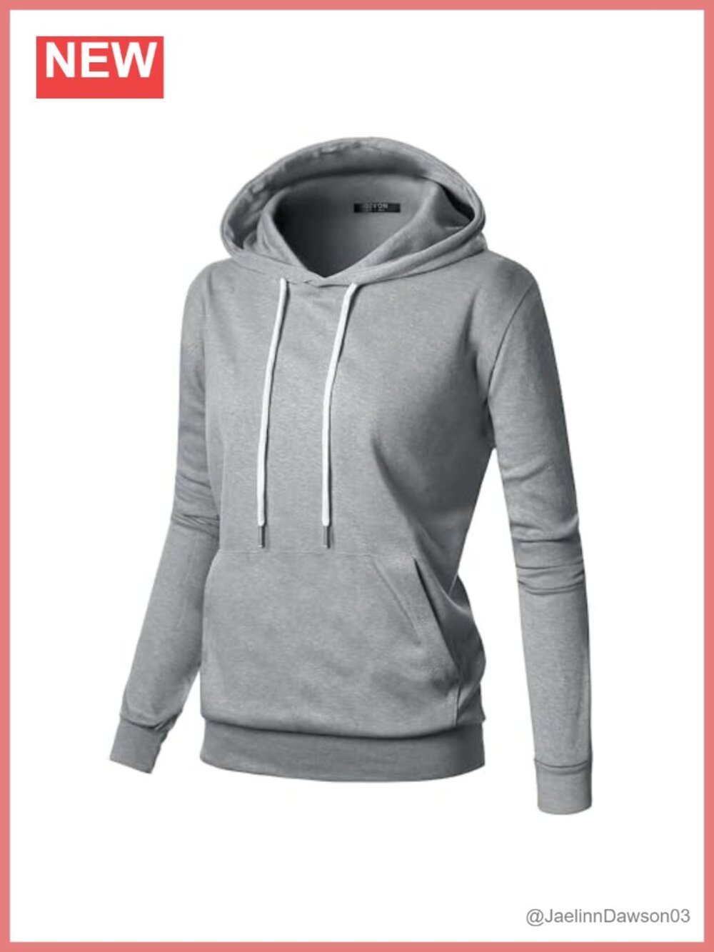 Women's Essential Thin Lightweight Pullover Hoodie Cotton Blend Long Sleeve